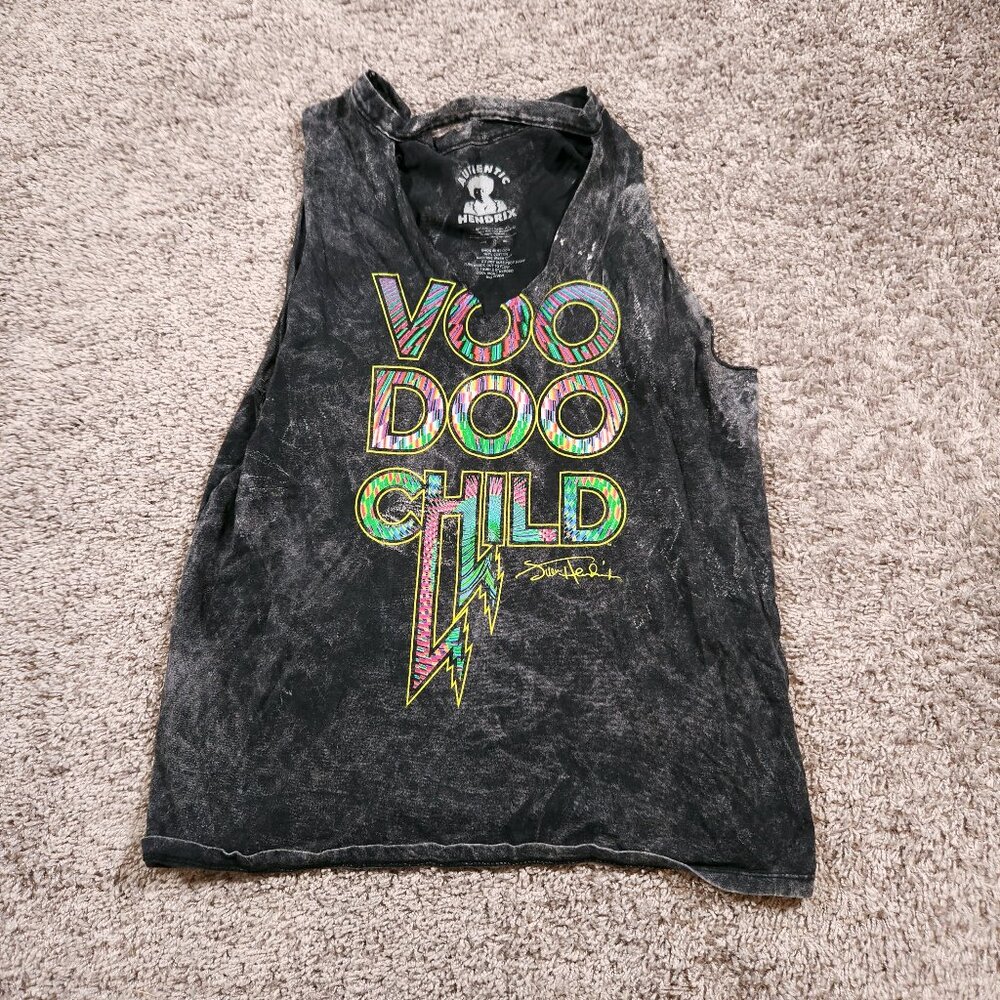 Authentic Hendrix Tank Top Womens Small VooDoo Child Distressed Choker Neck